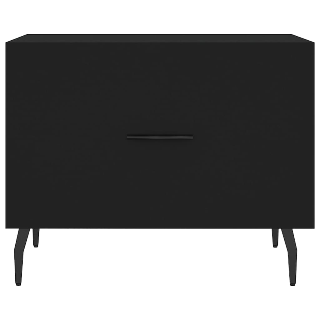 Coffee tables, 2 pcs, black, 50x50x40cm, engineered wood