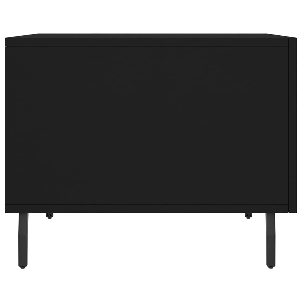 Coffee tables, 2 pcs, black, 50x50x40cm, engineered wood
