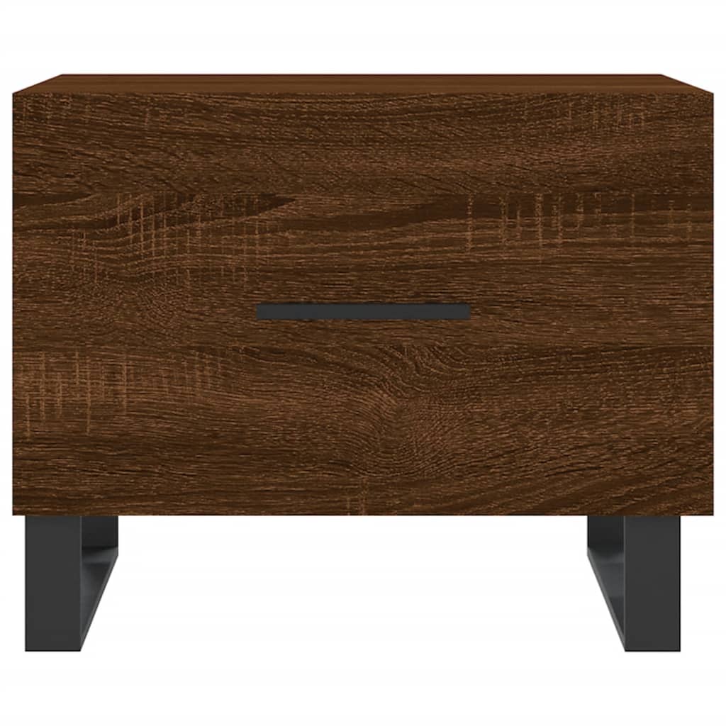 Coffee table, brown oak, 50x50x40cm, engineered wood
