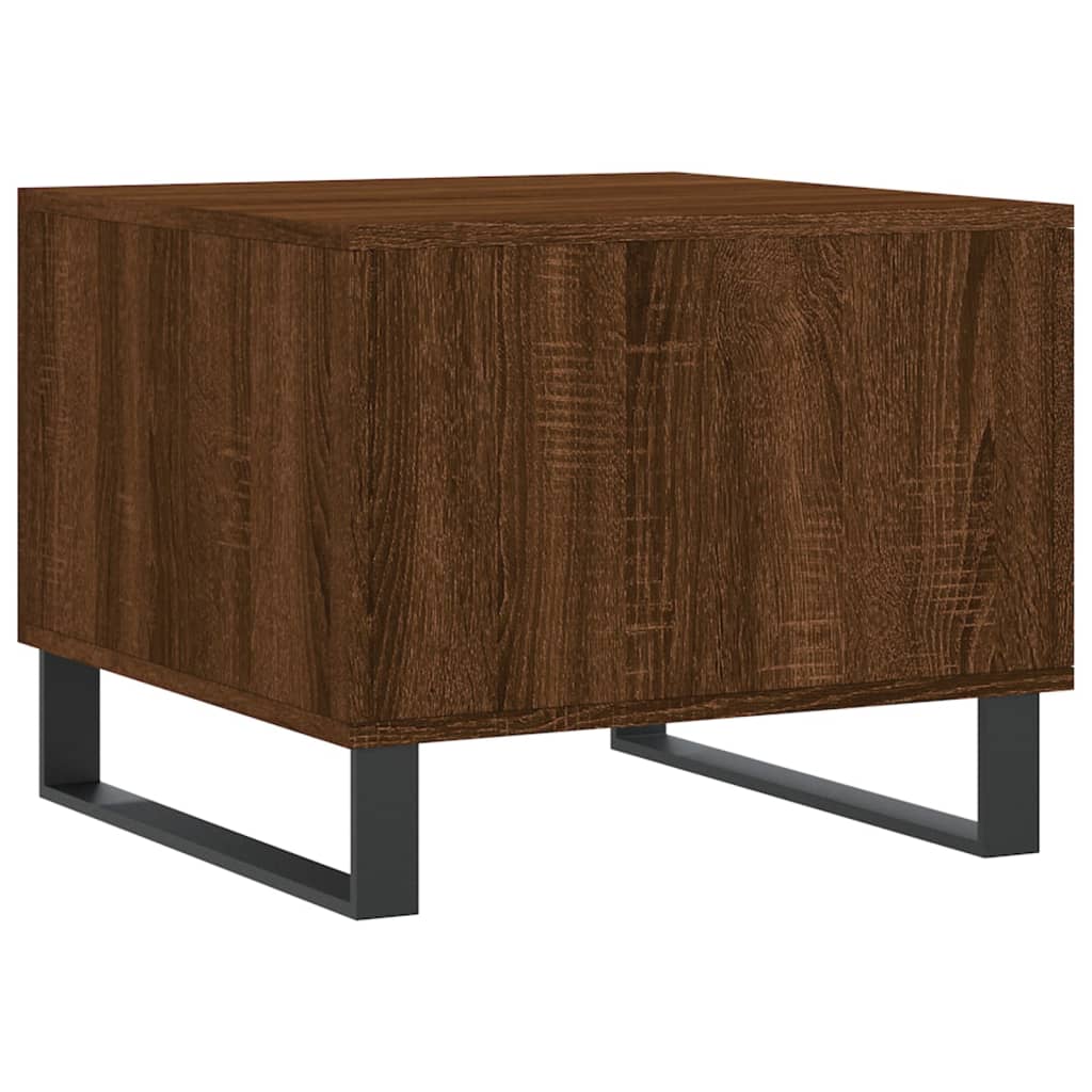 Coffee table, brown oak, 50x50x40cm, engineered wood