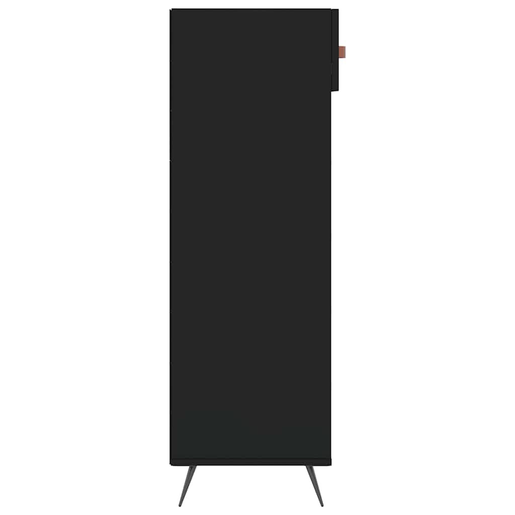 Spintelė batams, juodos spalvos, 60x35x105cm, apdirbta mediena