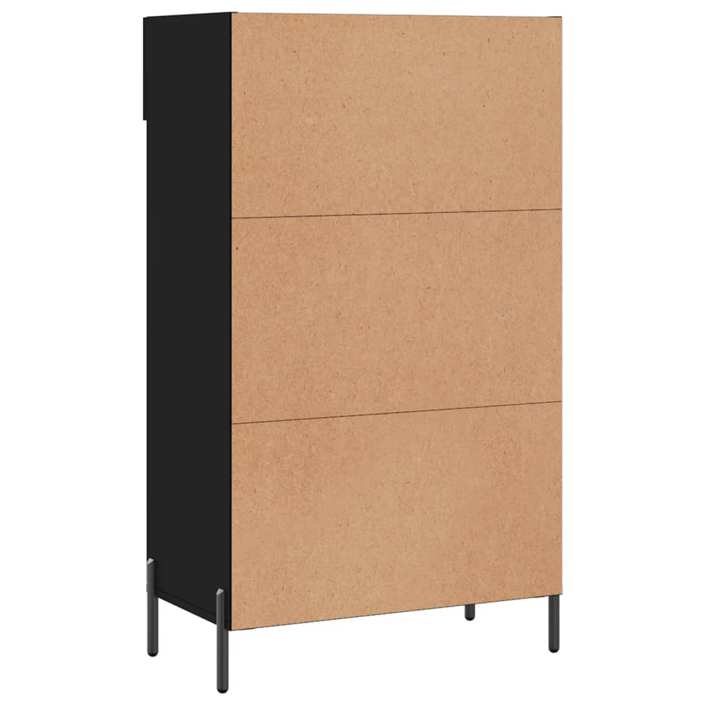 Shoe cabinet, black, 60x35x105cm, engineered wood