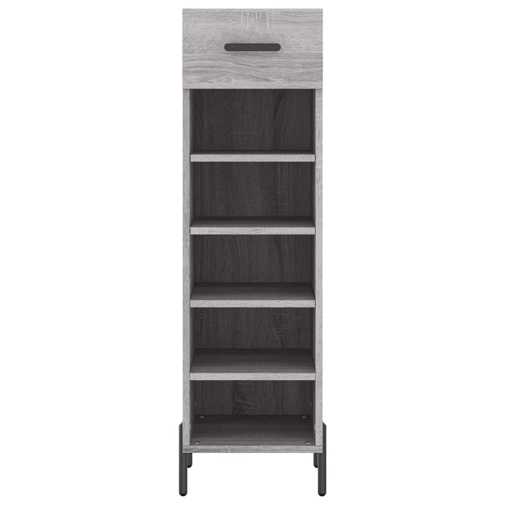 Shoe cabinet, grey oak, 30x35x105cm, engineered wood