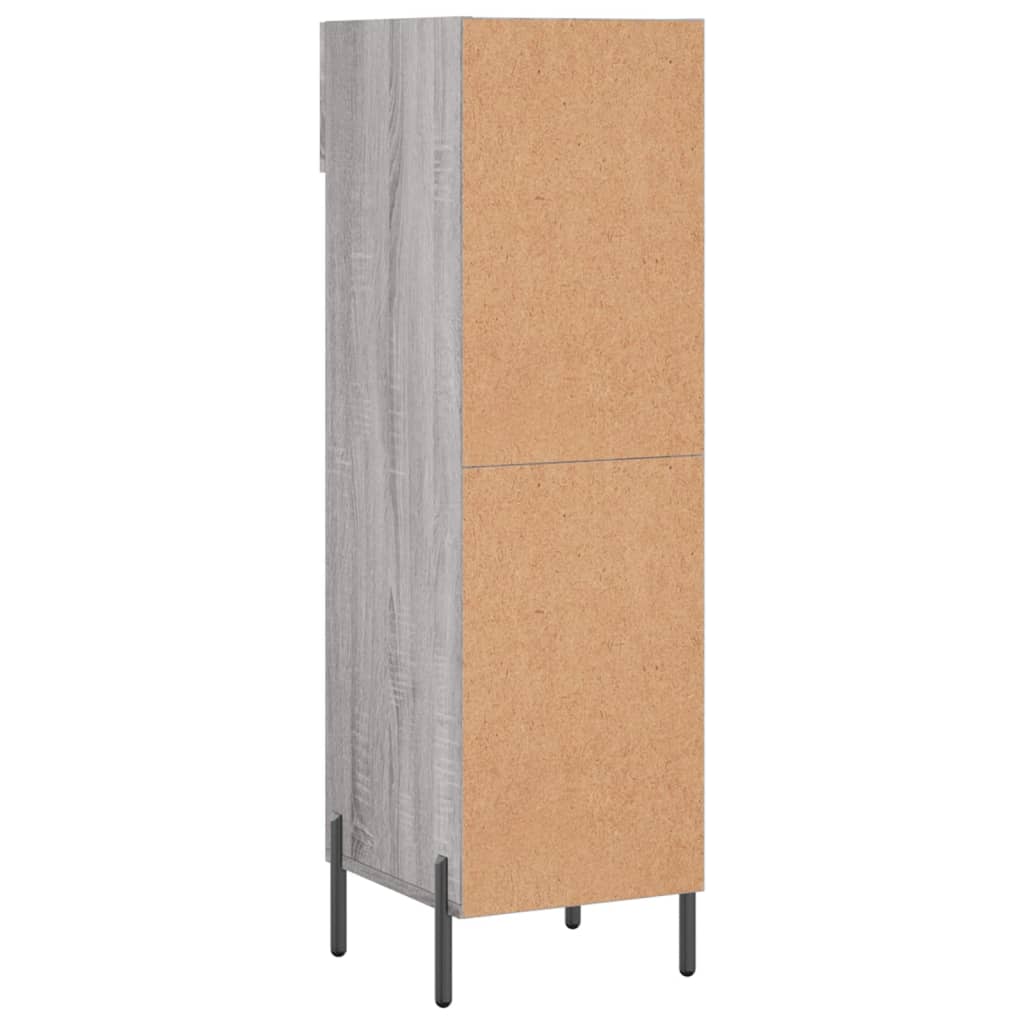 Shoe cabinet, grey oak, 30x35x105cm, engineered wood