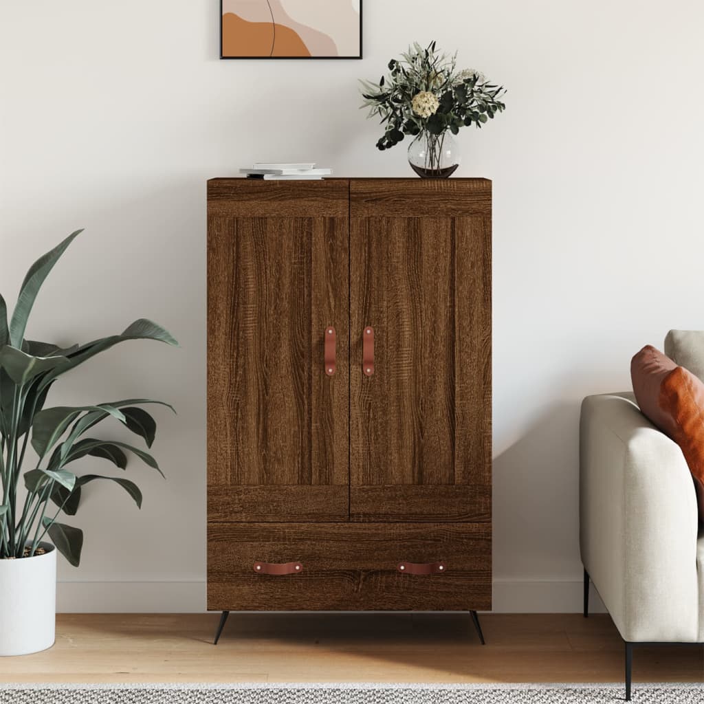 Kumode, brūns ozols, 69,5x31x115cm, apstrādāta koksne