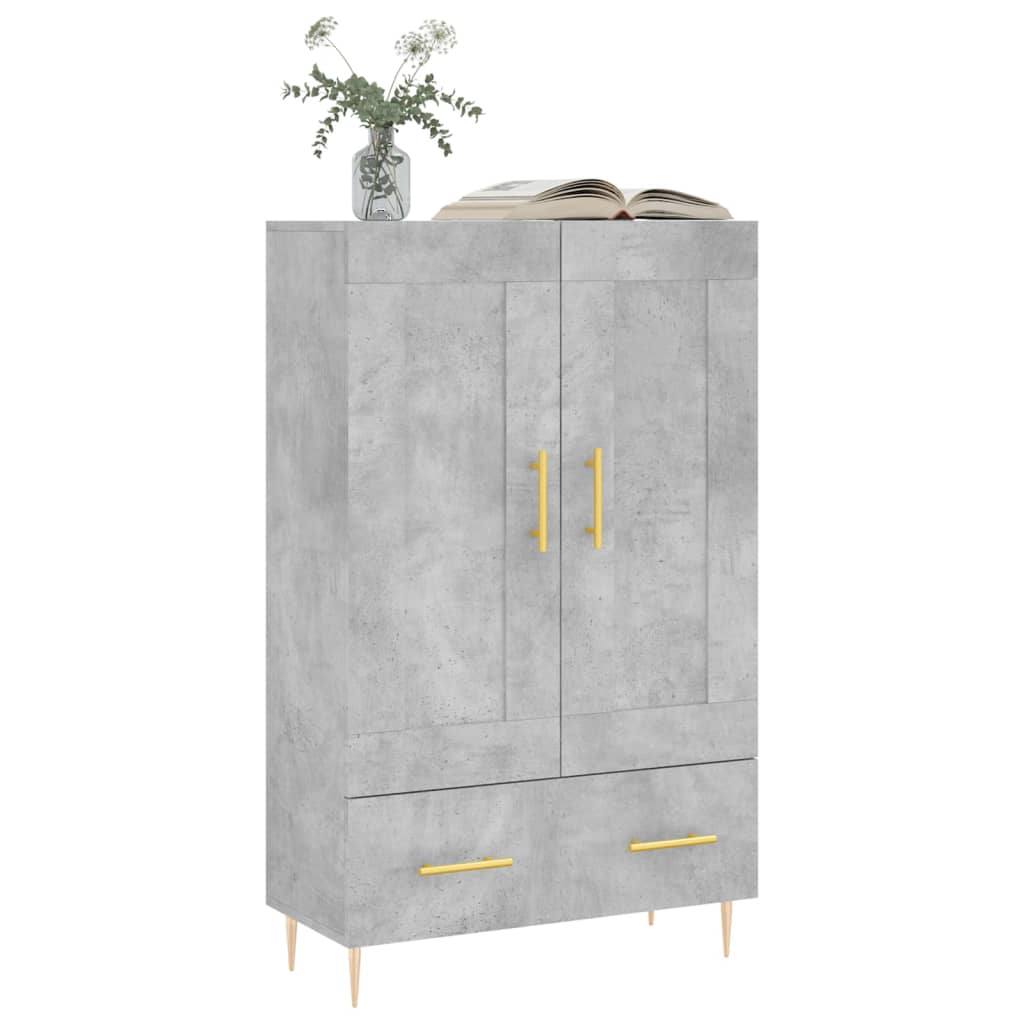 Komoda, betono pilkos spalvos, 69,5x31x115cm, apdirbta mediena