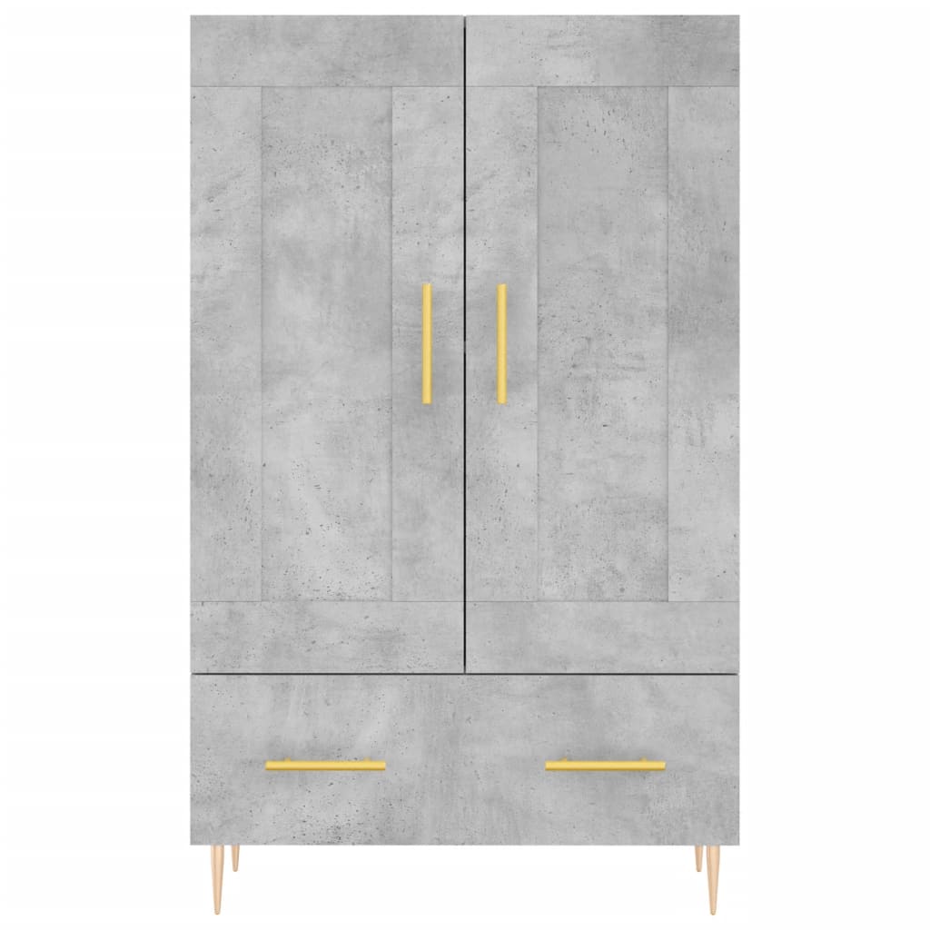 Komoda, betono pilkos spalvos, 69,5x31x115cm, apdirbta mediena