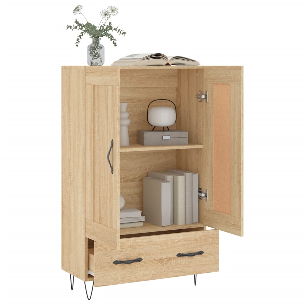 Chest of drawers, Sonoma oak, 69.5x31x115cm, engineered wood
