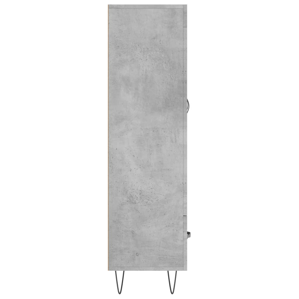 Chest of drawers, concrete grey, 69.5x31x115cm, engineered wood