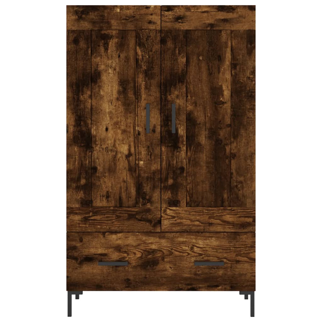 Chest of drawers, smoke oak, 69.5x31x115cm, engineered wood