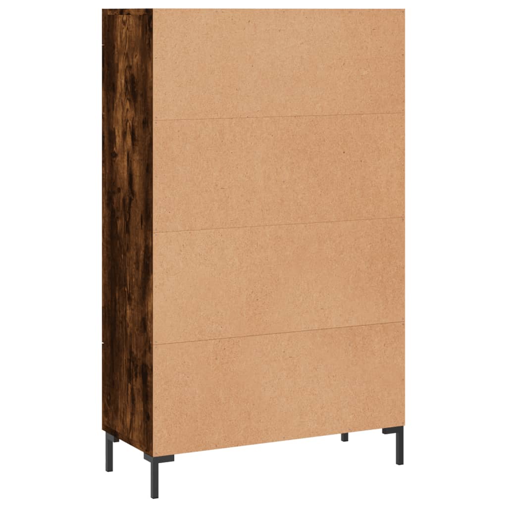 Chest of drawers, smoke oak, 69.5x31x115cm, engineered wood
