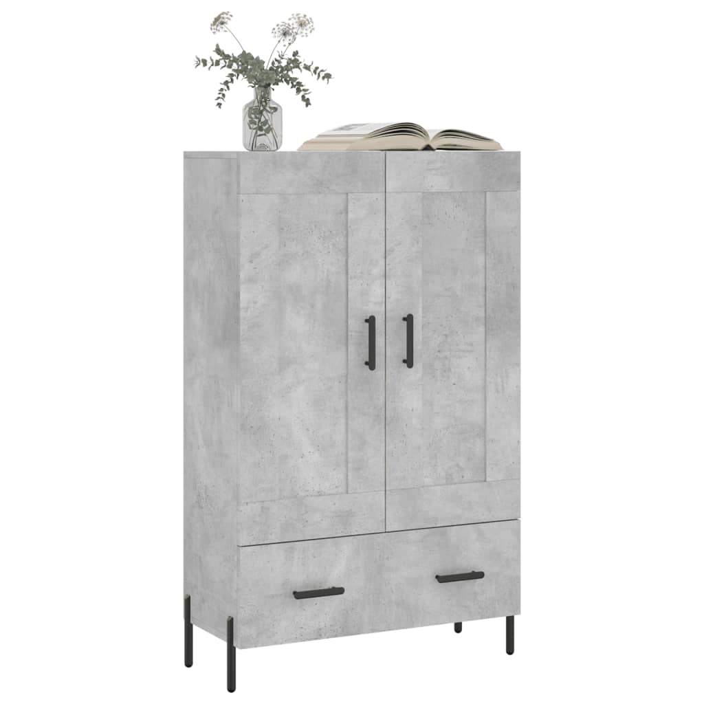 Chest of drawers, concrete grey, 69.5x31x115cm, engineered wood