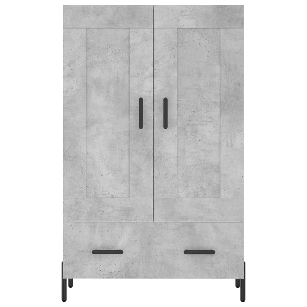 Chest of drawers, concrete grey, 69.5x31x115cm, engineered wood