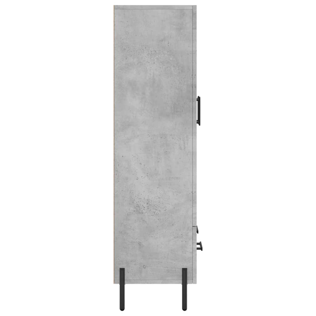Chest of drawers, concrete grey, 69.5x31x115cm, engineered wood