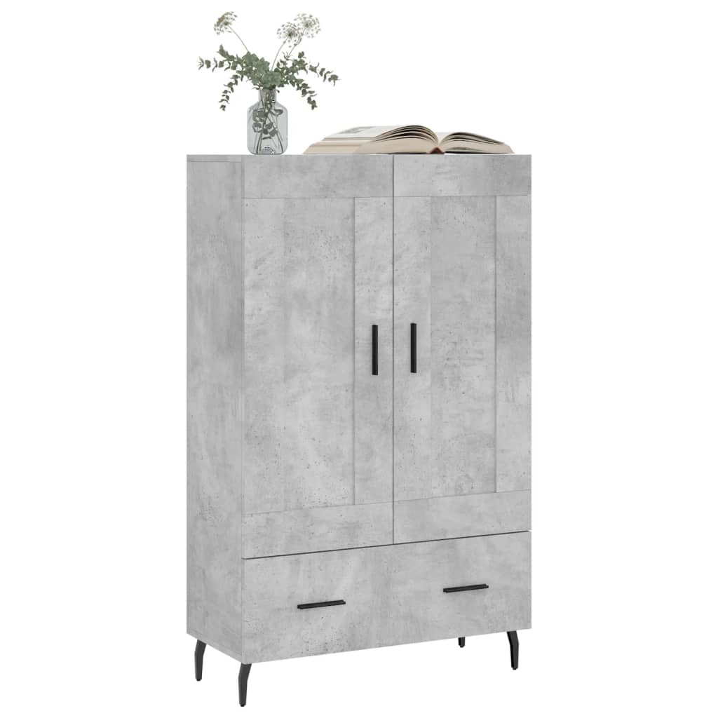 Komoda, betono pilkos spalvos, 69,5x31x115cm, apdirbta mediena