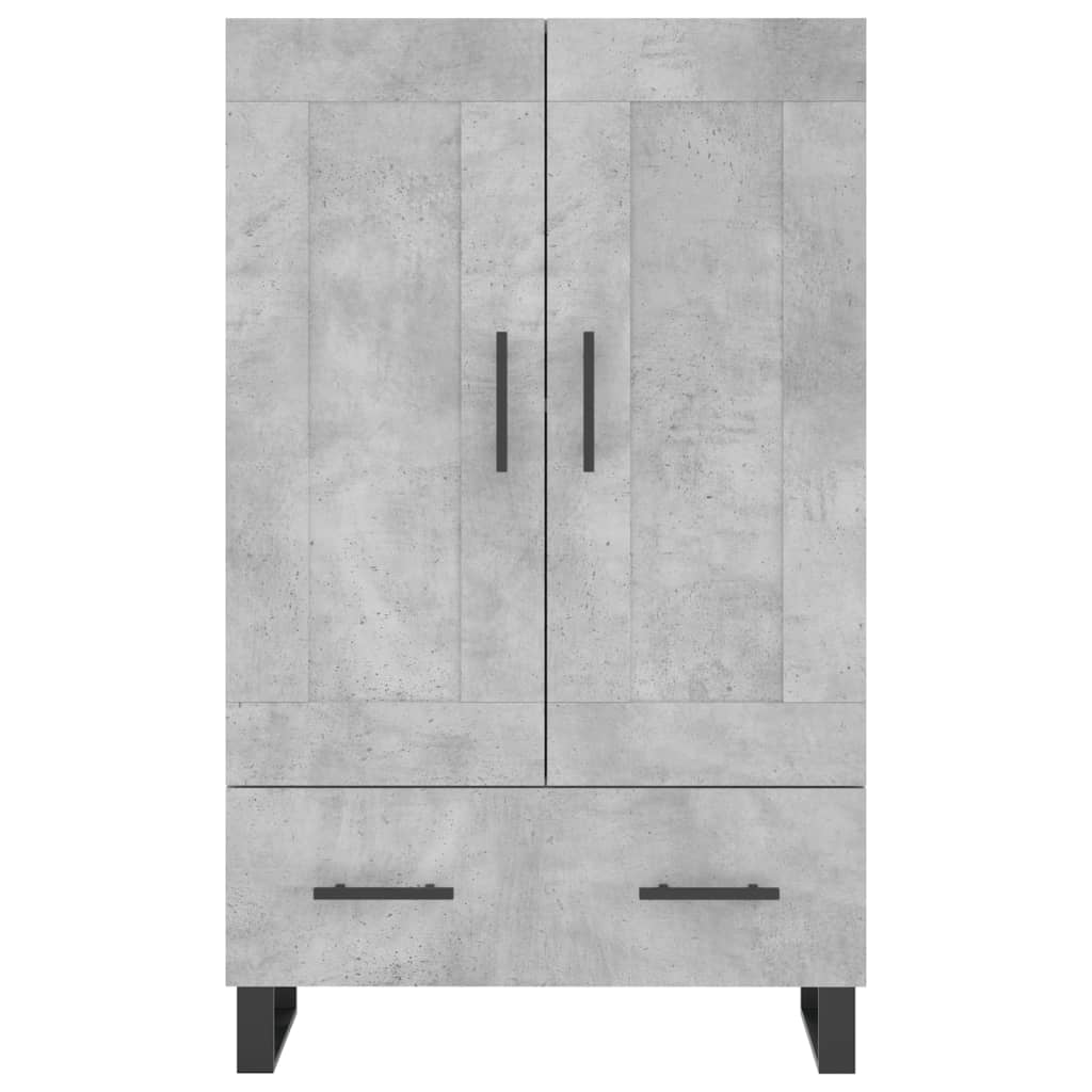 Chest of drawers, concrete grey, 69.5x31x115cm, engineered wood