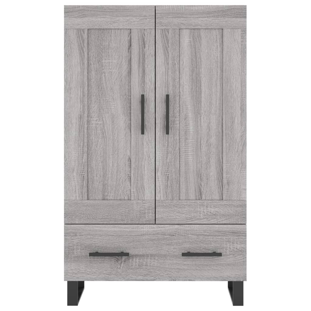 Chest of drawers, grey oak, 69.5x31x115cm, engineered wood