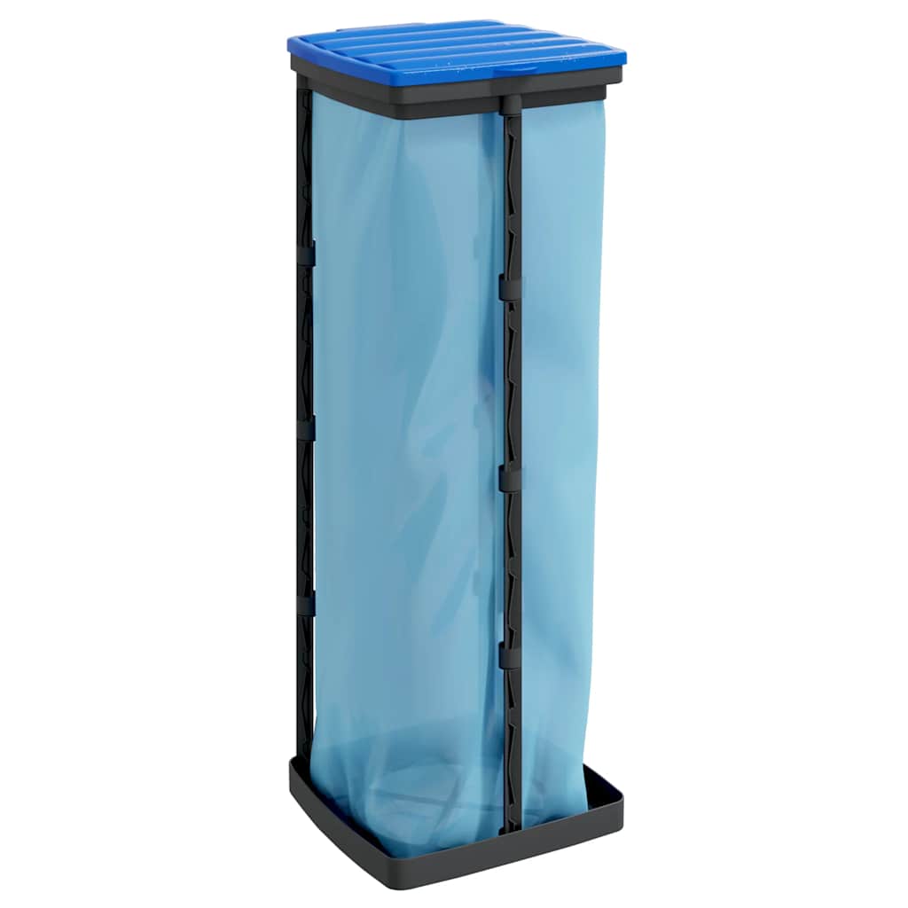 Šiukšlių maišų laikikliai, 2vnt., juodi ir mėlyni, 120l, PP