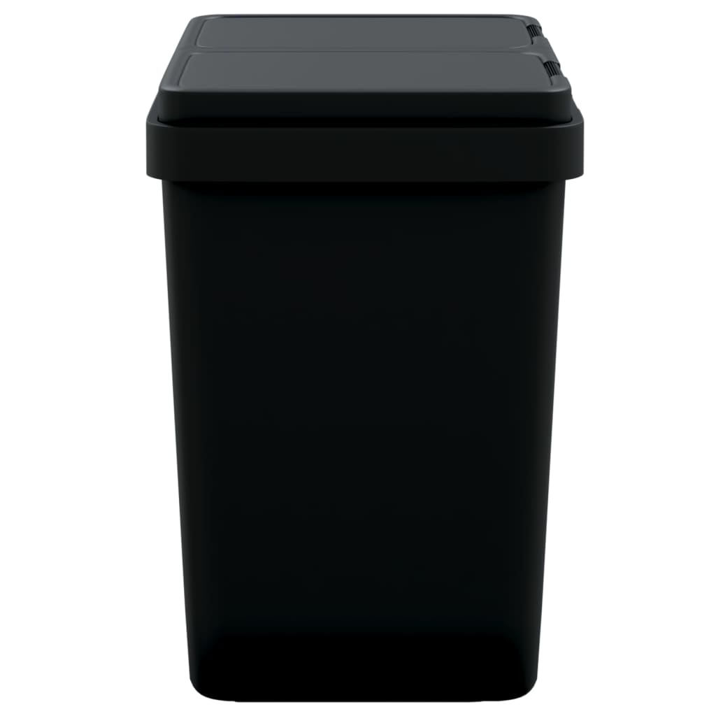 Divkārša atkritumu tvertne, antracīta krāsā, 2x25 l