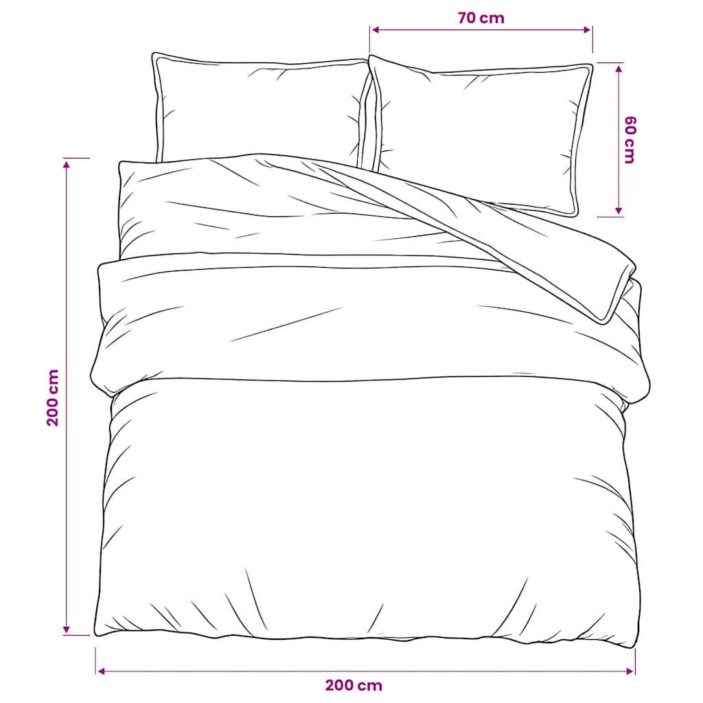 Duvet cover set, dark grey, 200x200cm, cotton