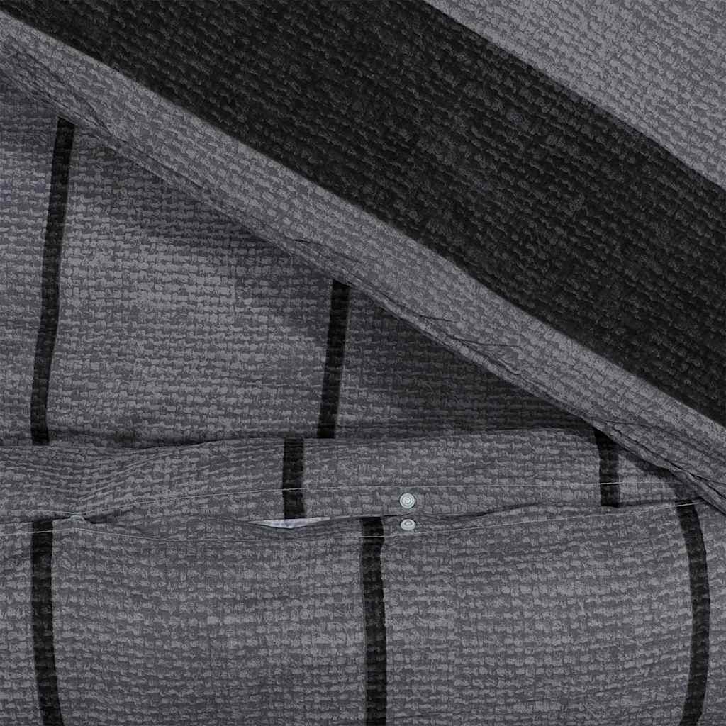 Duvet cover set, dark grey, 200x200cm, cotton