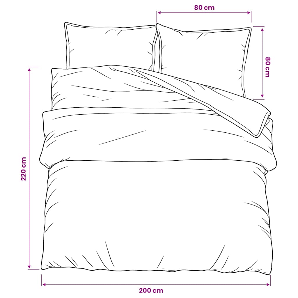 Duvet cover set, dark grey, 200x220cm, cotton