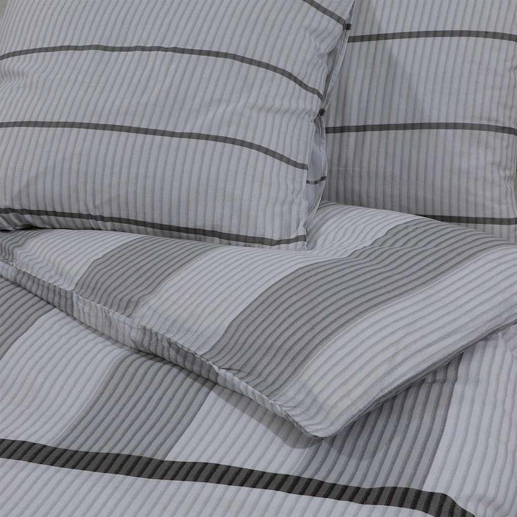 Duvet cover set, grey, 240x220cm, cotton