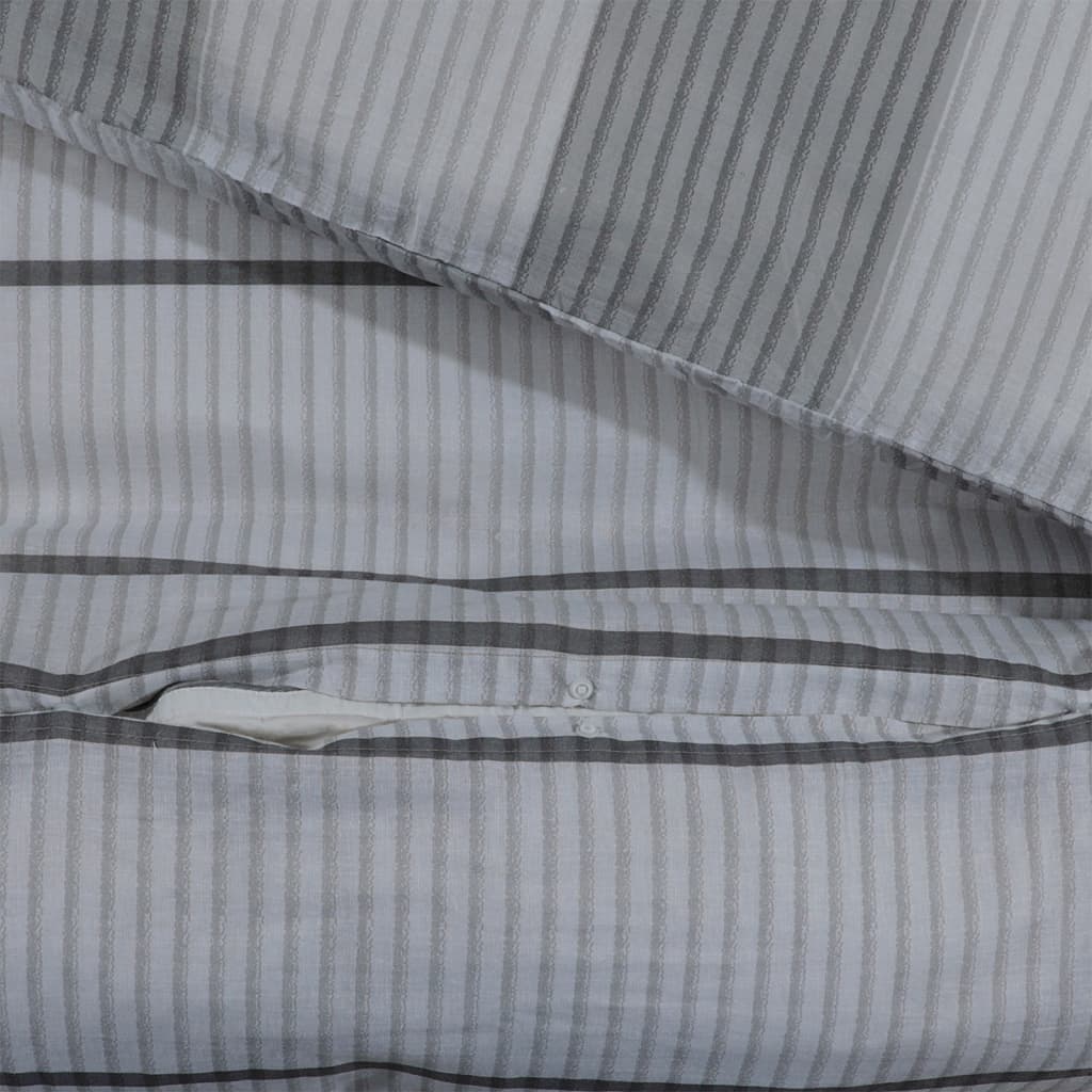 Duvet cover set, grey, 260x220cm, cotton