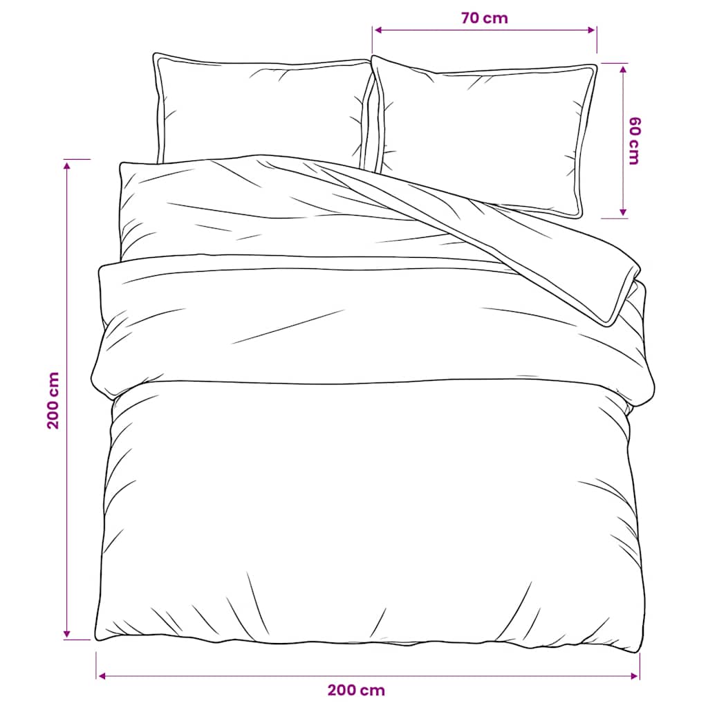 Duvet cover set, dark grey, 200x200cm, cotton