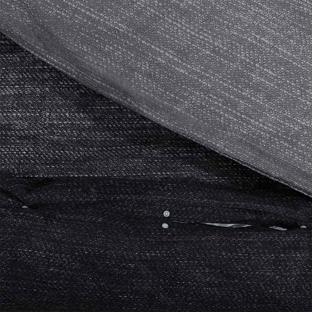 Duvet cover set, dark grey, 140x200cm, cotton