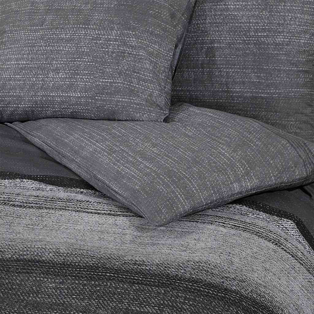 Duvet cover set, dark grey, 140x200cm, cotton