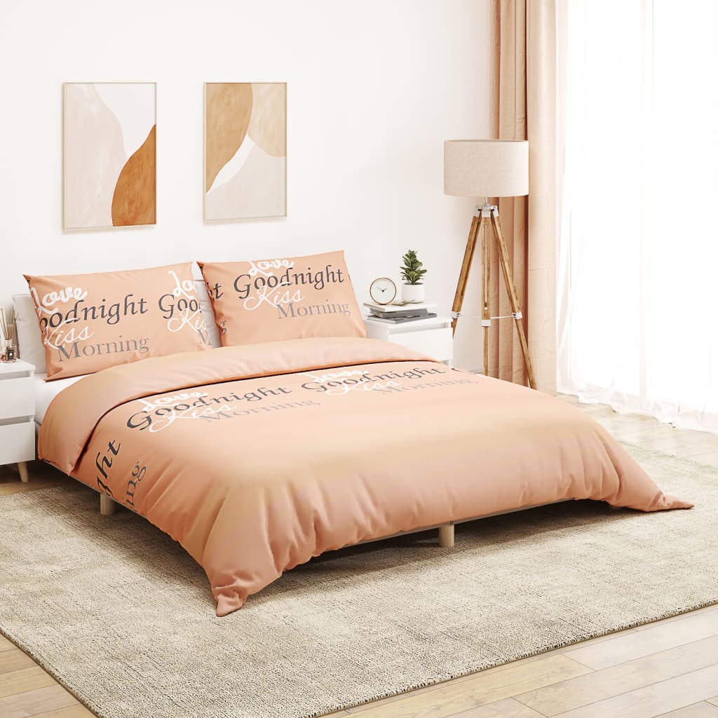 Duvet cover set, pink, 240x220cm, cotton
