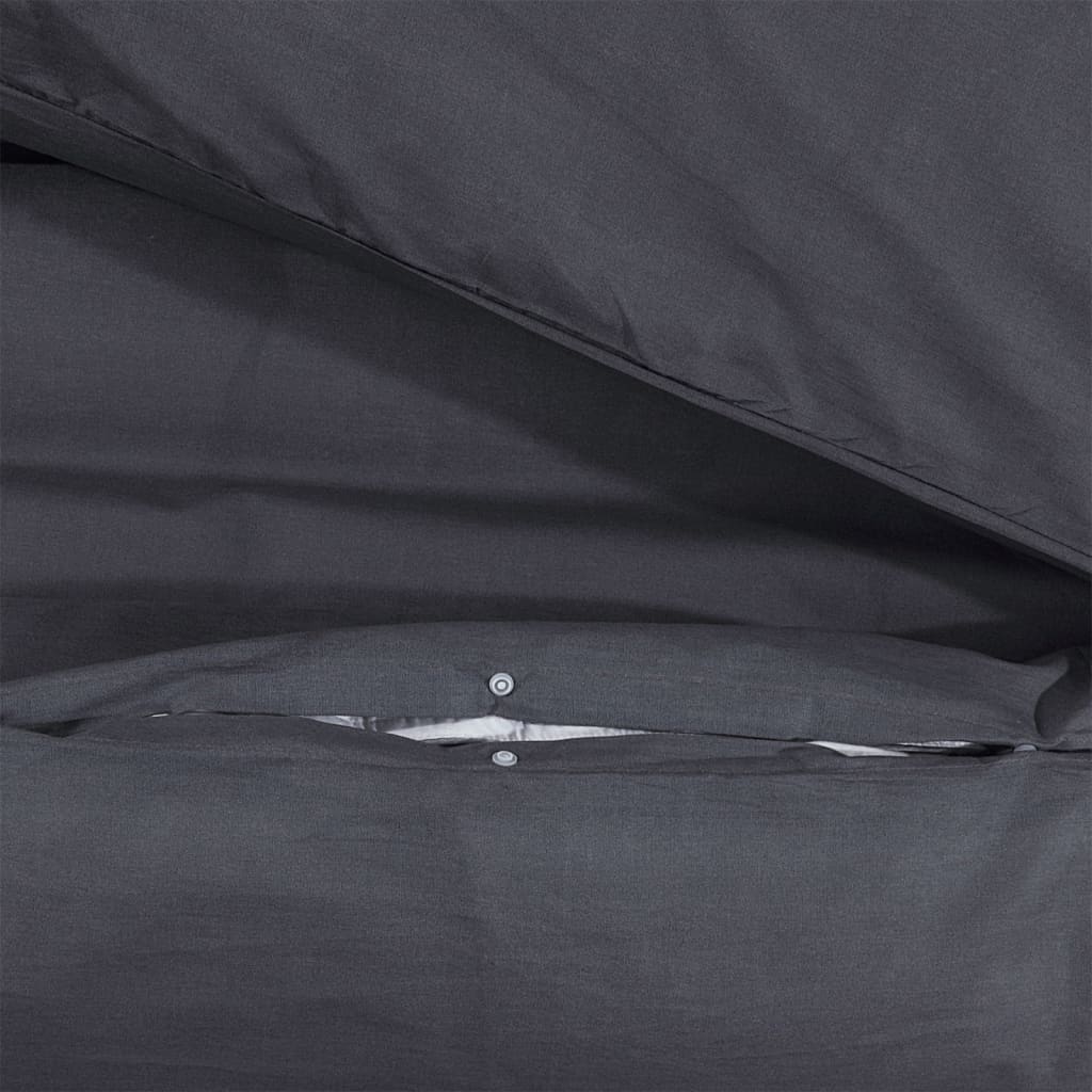 Bed linen set, black, 260x240cm, cotton