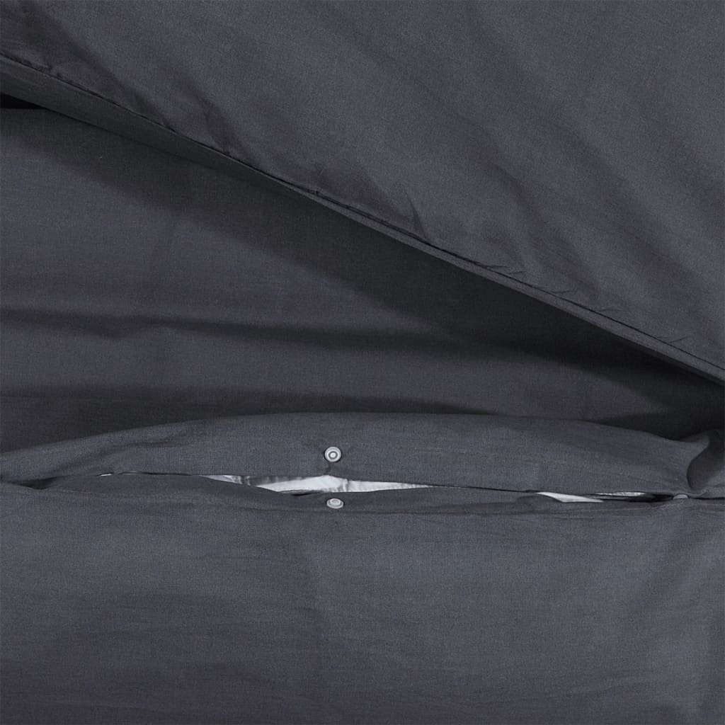 Bed linen set, black, 155x220cm, cotton