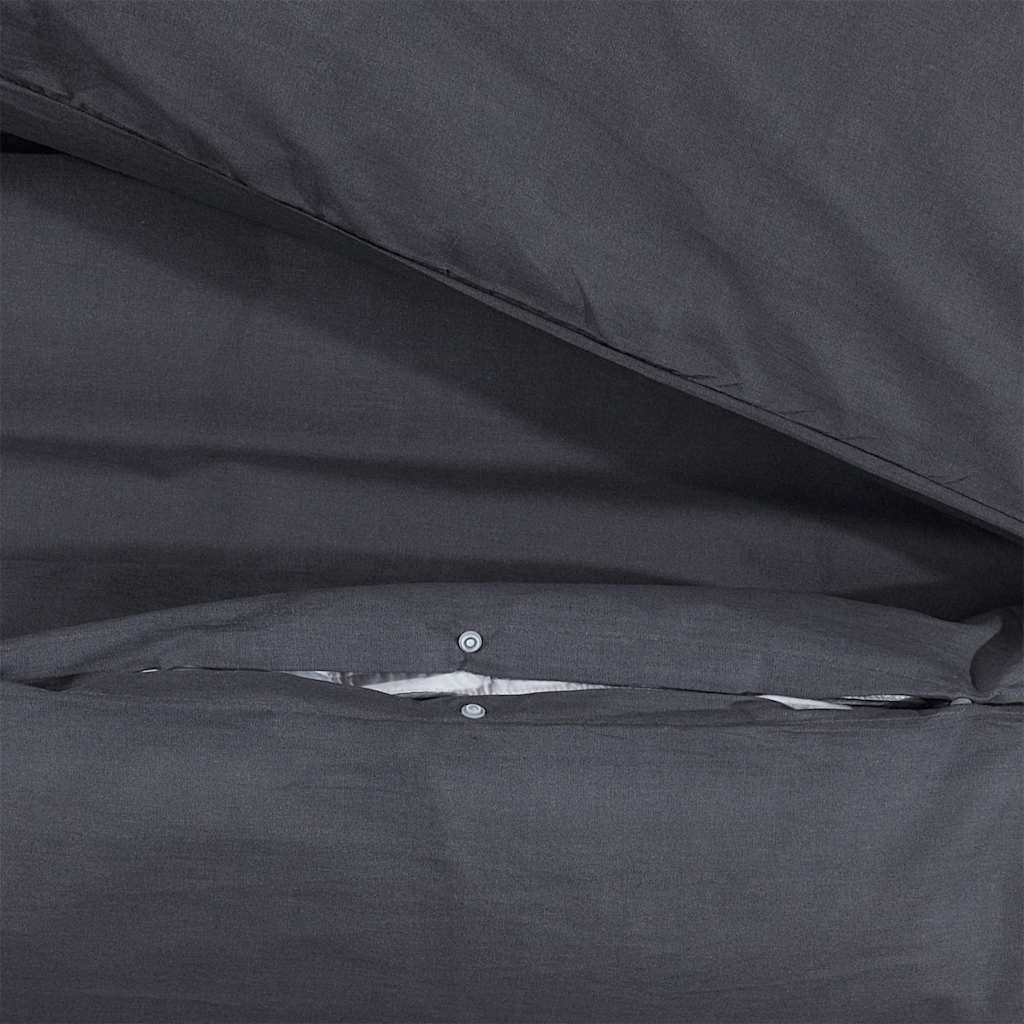 Bed linen set, black, 155x220cm, cotton
