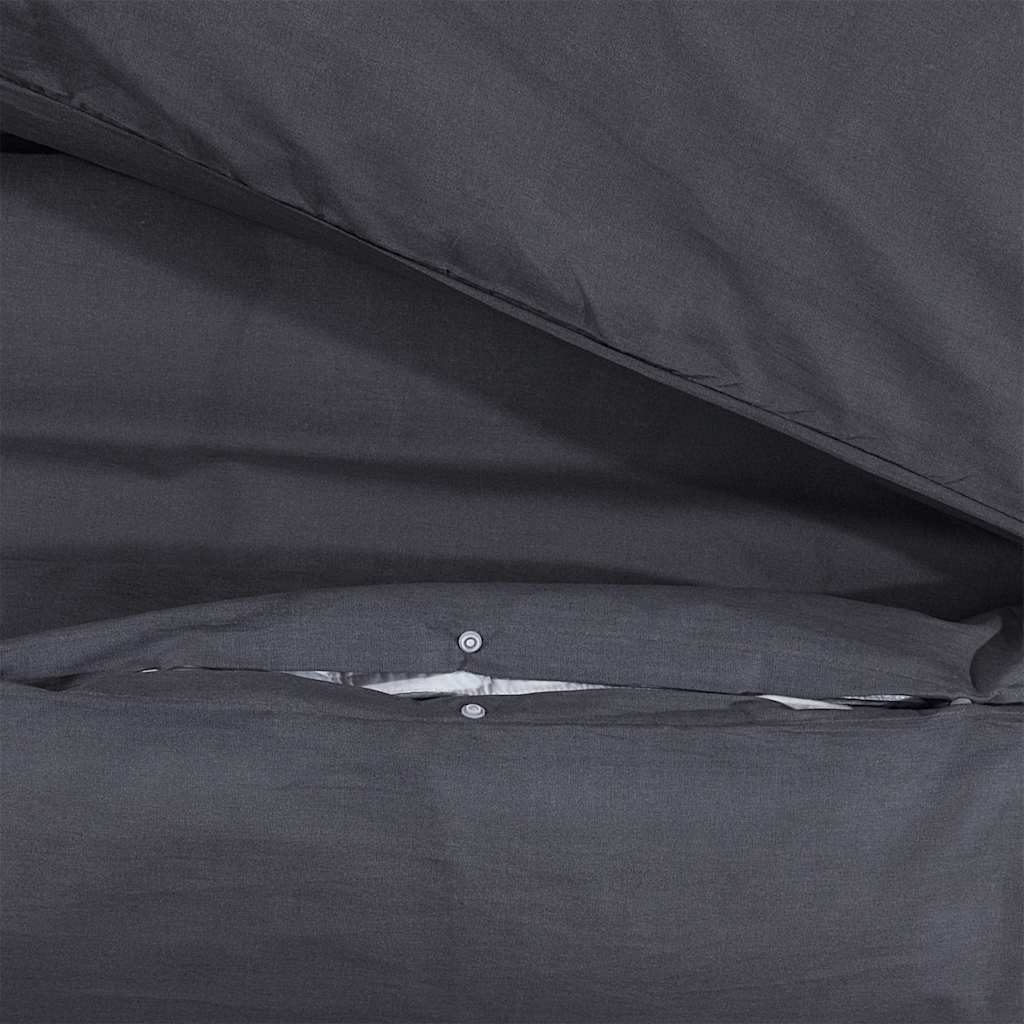 Bed linen set, black, 140x200cm, cotton