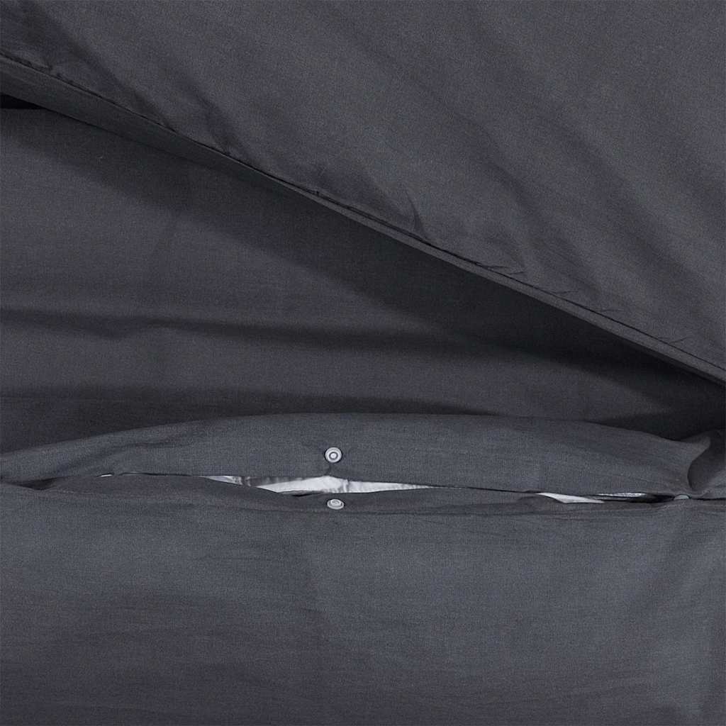 Duvet cover set, black, 200x200cm, cotton