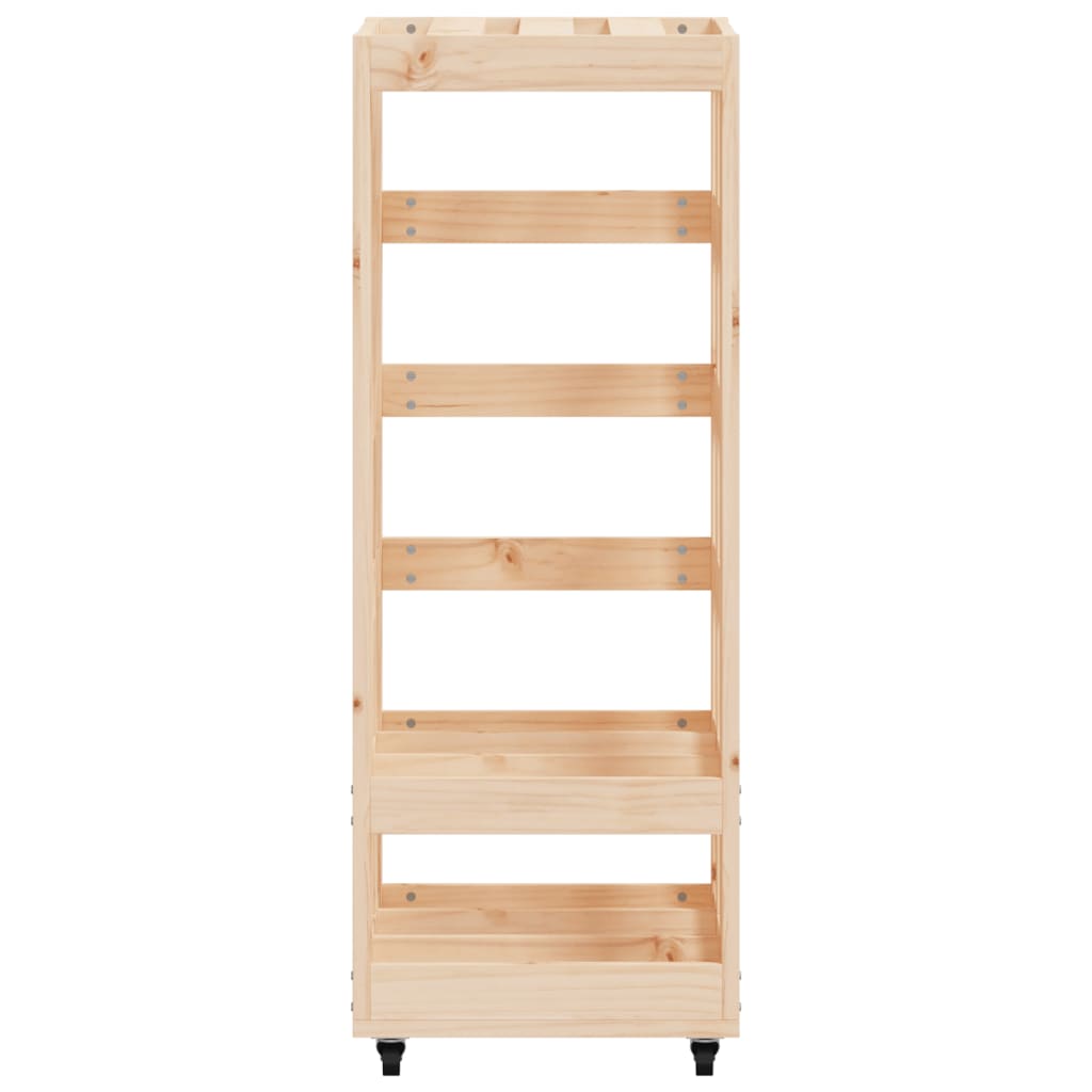 Log holder with wheels, 40x49x110cm, solid pine