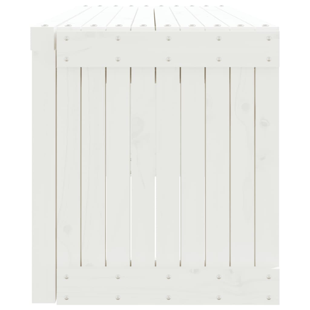 Sodo suoliukas, baltas, 212,5x40,5x45cm, pušis, prailginamas