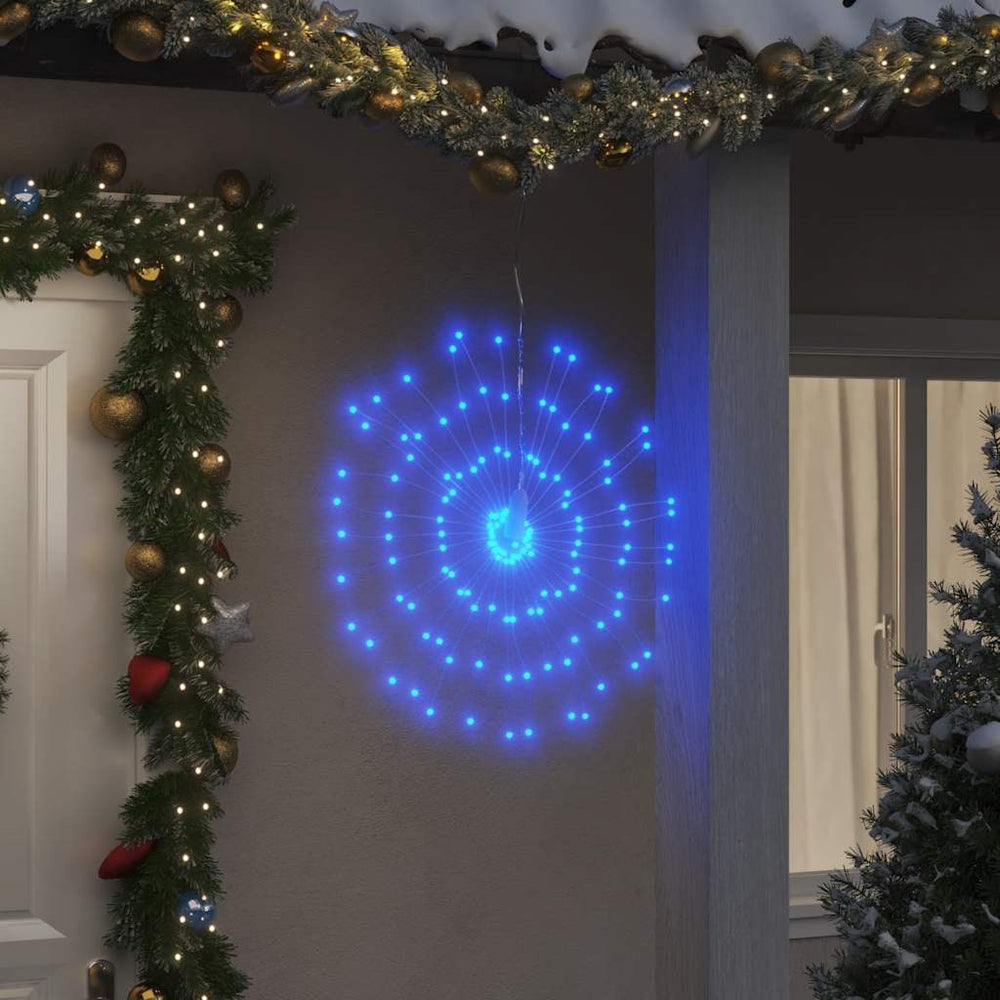 Kalėdiniai šviestuvai fejerverkai WINTERFALL, 4vnt., 140 mėlynų LED, 17cm
