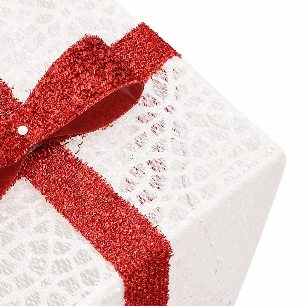 Šviečiančios kalėdinės dekoracijos dovanų dėžutės COLDLIGHT, 3vnt.