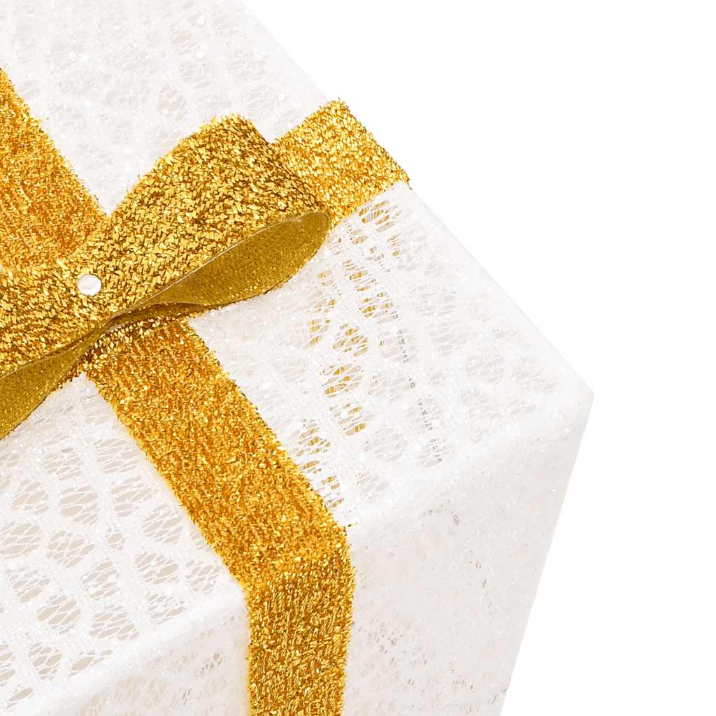 Šviečiančios kalėdinės dekoracijos dovanų dėžutės COLDLIGHT, 3vnt.