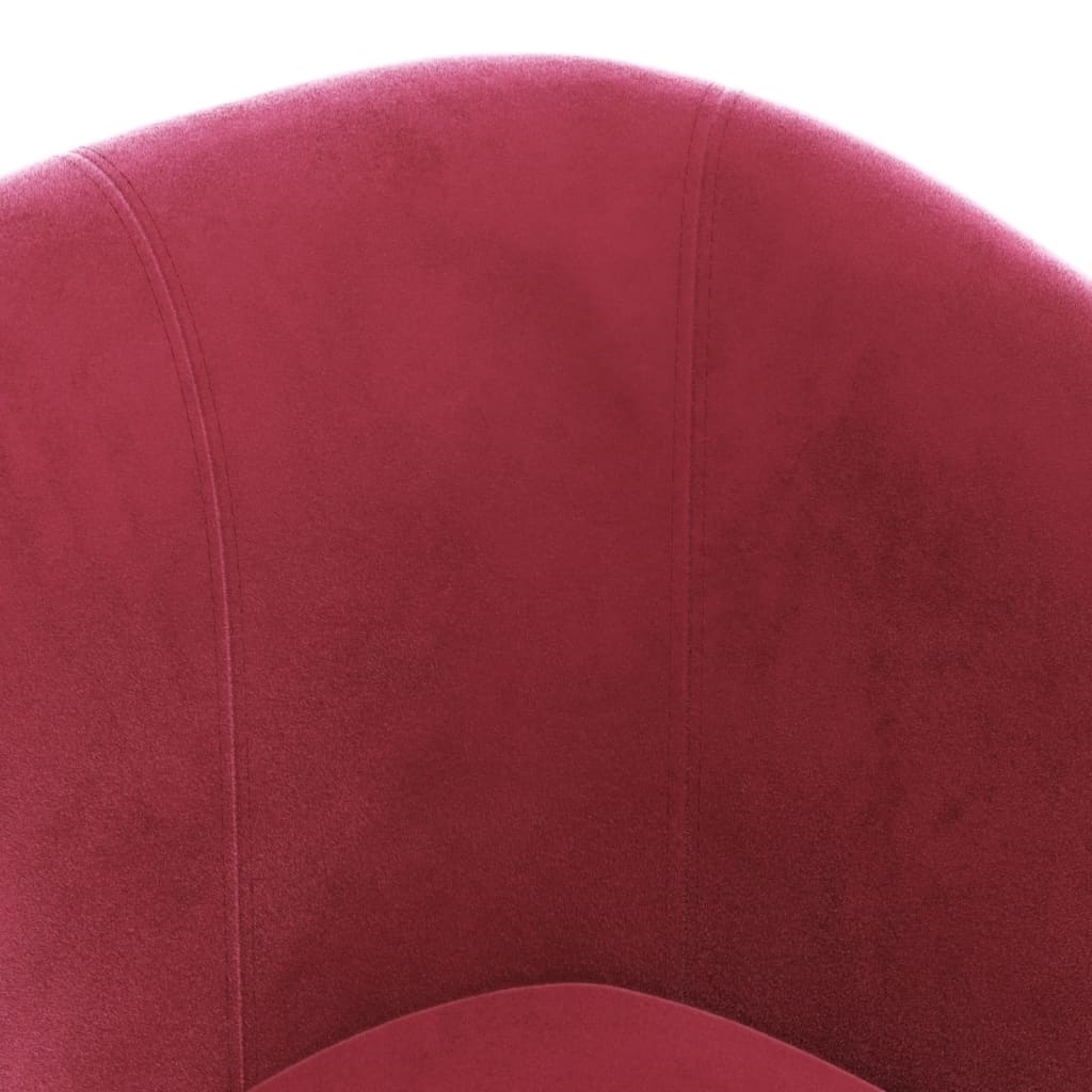 Armchair with a footrest, burgundy, velvet