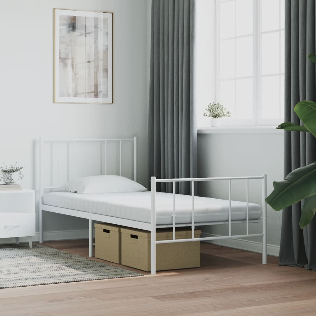 Foam mattress, white, 80x200cm, 20ILD firmness, 7-zone