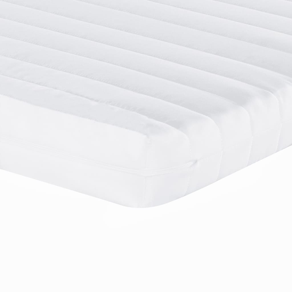 Foam mattress, white, 80x200cm, 20ILD firmness, 7-zone