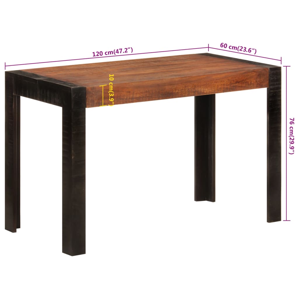 Ēdamgalds, medus brūns, 120x60x76cm, masīvs mango koks