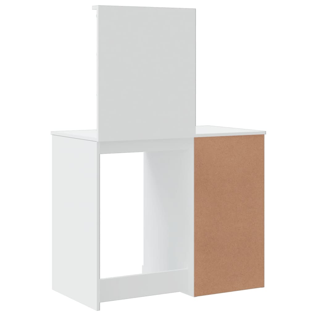 Vanity Table with LED Lights, White, 90x42x132.5cm