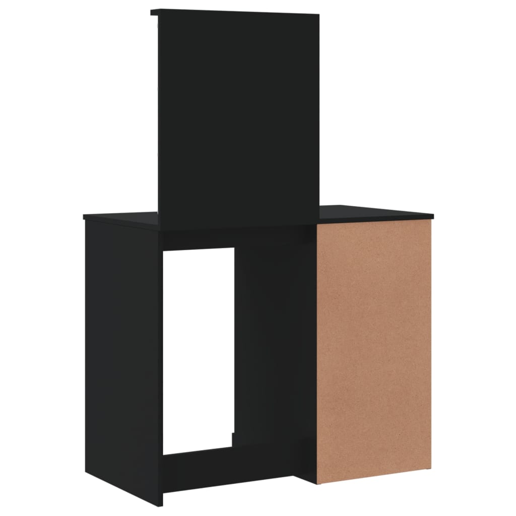 Cosmetic Table with LED Lights, Black, 90x42x132.5cm
