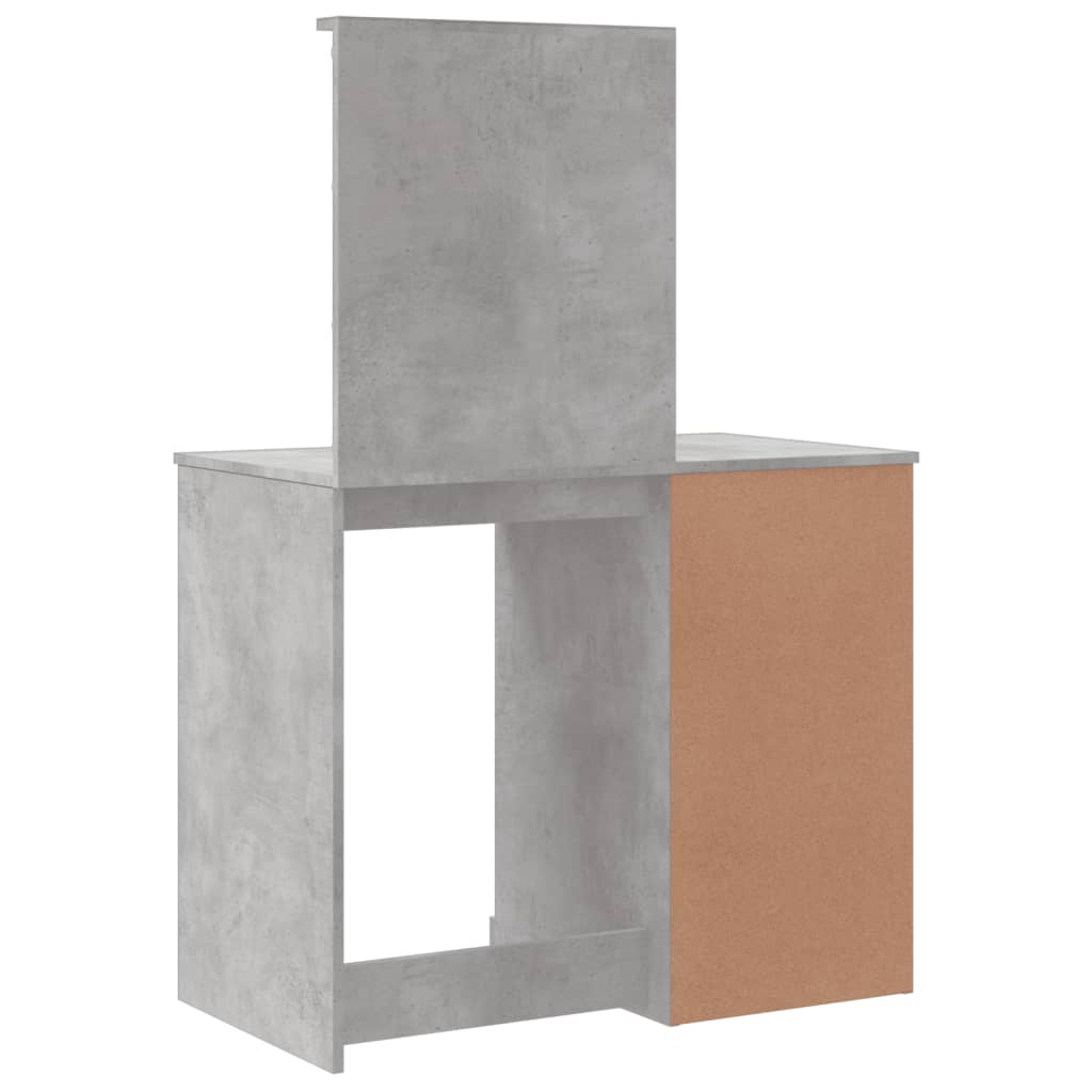 Kosmetinis staliukas su LED lemputėmis, betono, 90x42x132,5cm