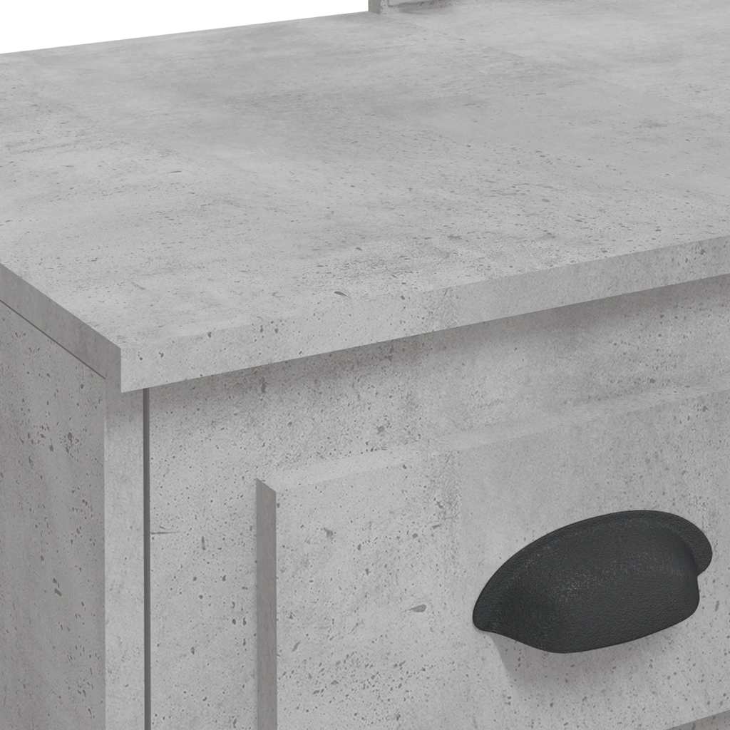 Dressing table with LED lights, concrete, 90x42x132.5cm
